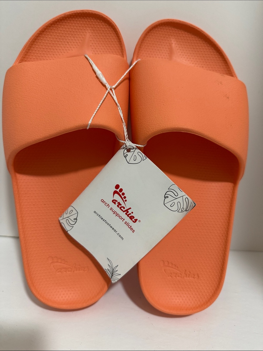 Archie Orange Unisex Slide Sandals